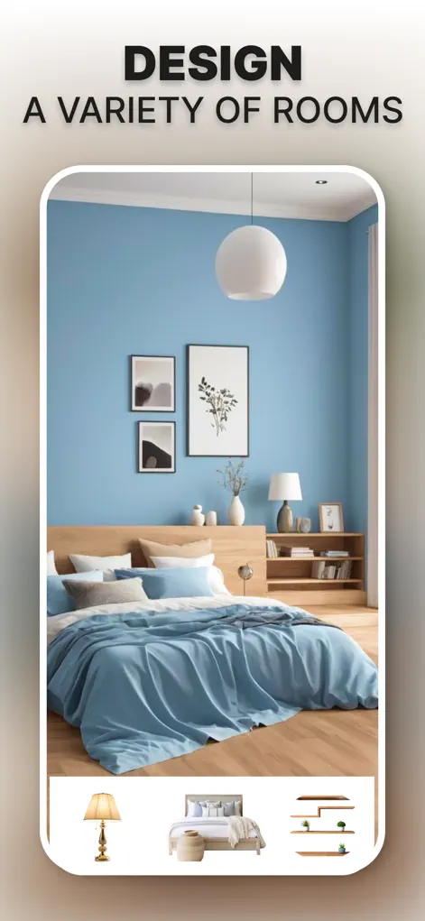 Customizing a room design with AI style options